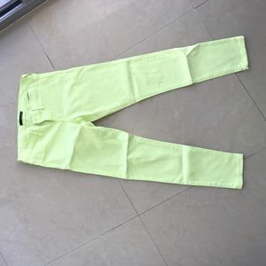 Lime green Flying Monkey skinny jeans.