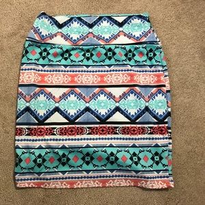 Multicolored skirt
