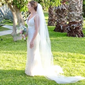 Ivory Cathedral Length Veil No Blusher