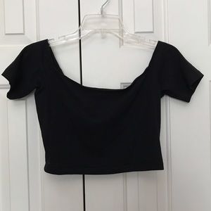 American Apparel off the shoulder crop top