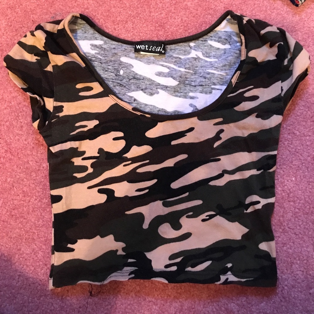 Army crop top