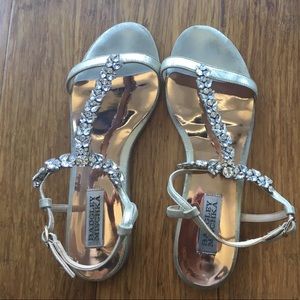 Badgley Mischka Jeweled Sandals Size 8