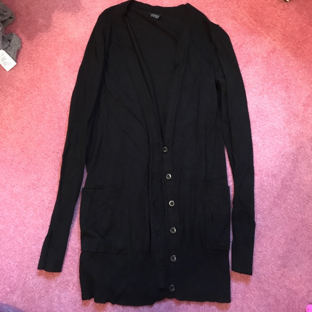 Black button up cardigan