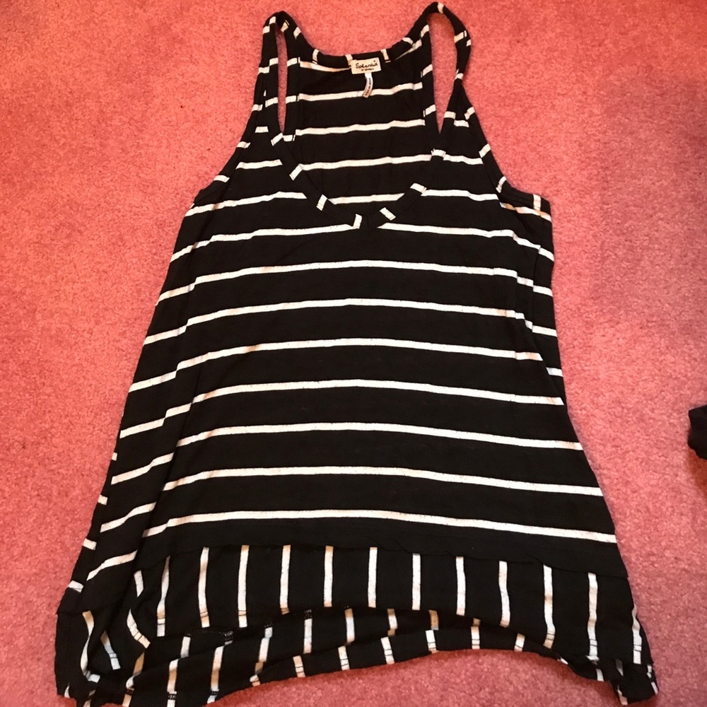 Striped Razor back tank top from splendid