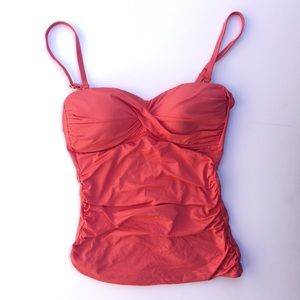 Coral Wrap Detail Tankini Top
