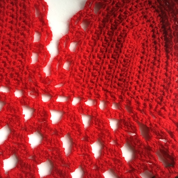 Hand made Bikini red crop top - Picture 3 of 3