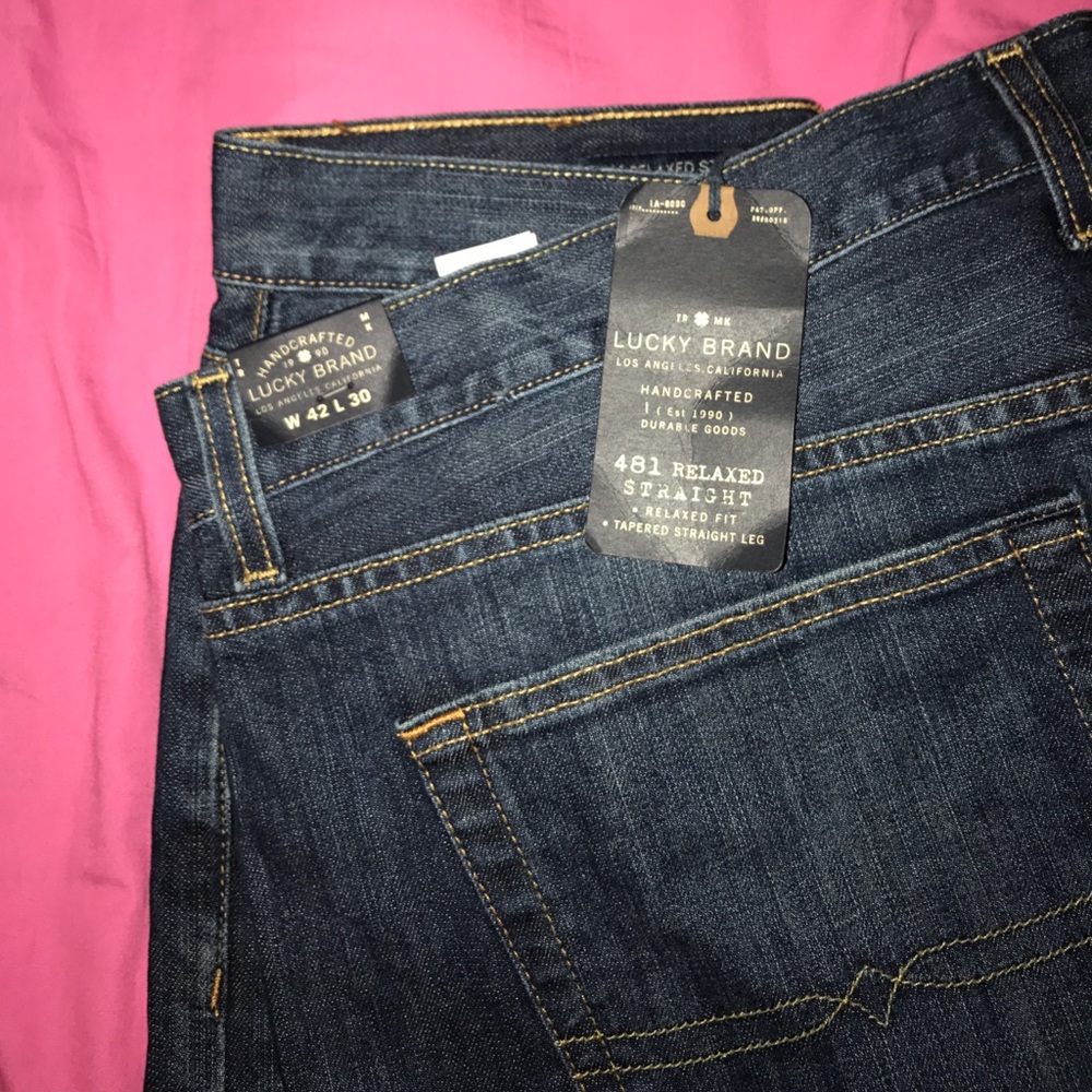NWT Men's Lucky Brand Denim 481 Relaxed Straight