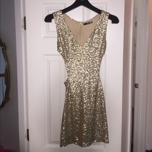 Glitter Cut Out Dress