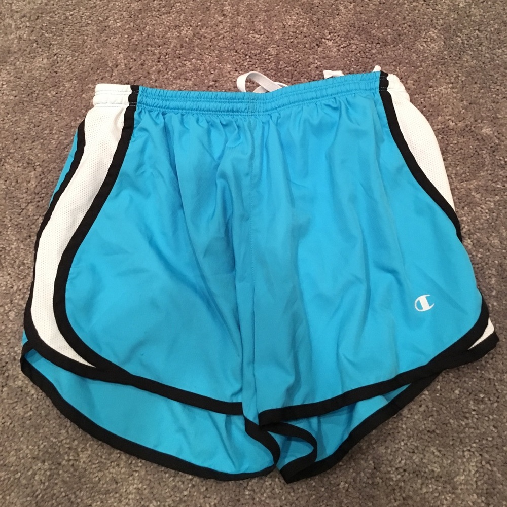 Champion blue double dry running shorts