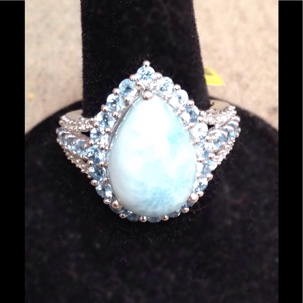 Larimar, Electric Blue Topaz - Picture 2 of 4