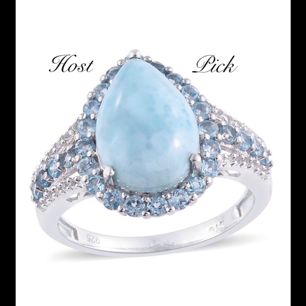 Larimar, Electric Blue Topaz - Picture 3 of 4