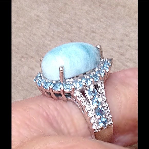 Larimar, Electric Blue Topaz - Picture 4 of 4