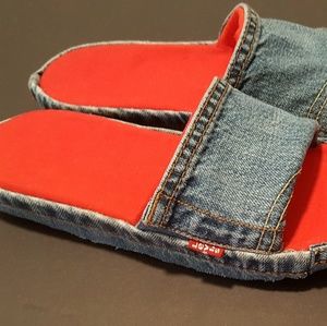 Custom-Made Levi Denim Slides
