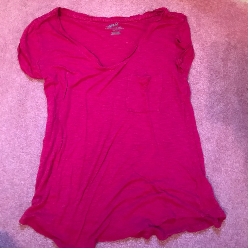 Boyfriend v-neck t shirt with front pocket