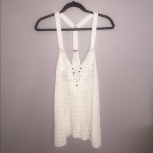 Free People Crotchet Beaded Tank Top