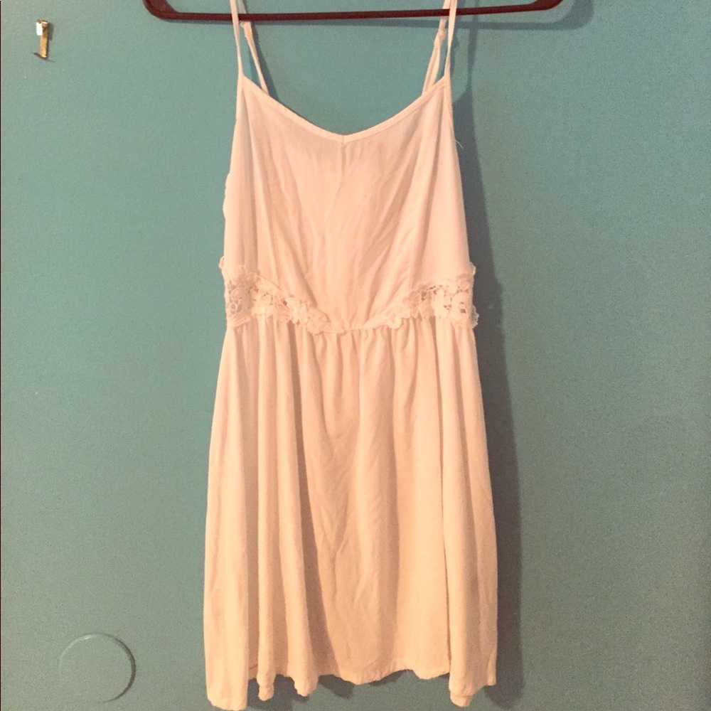 Simple white dress.