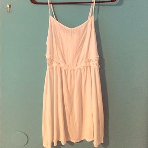 Simple white dress.