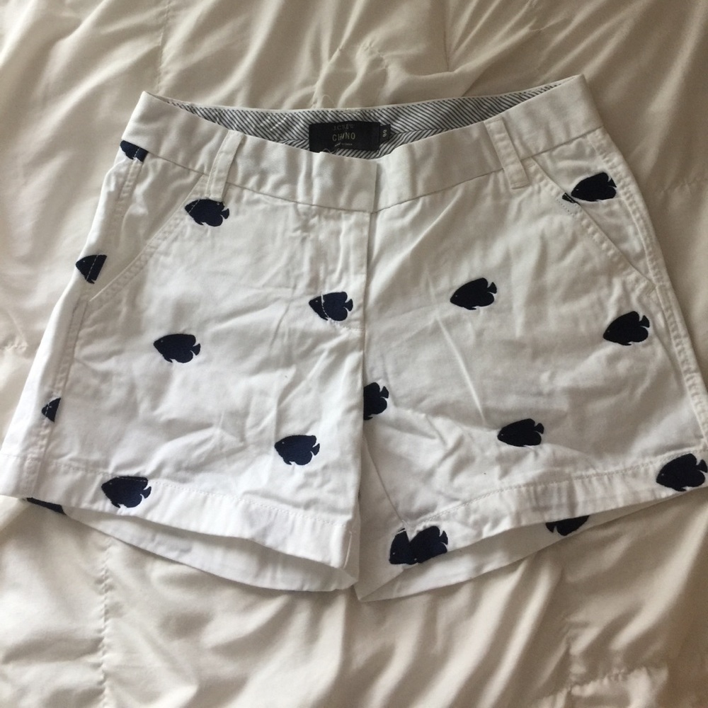 J. CREW embroidered shorts