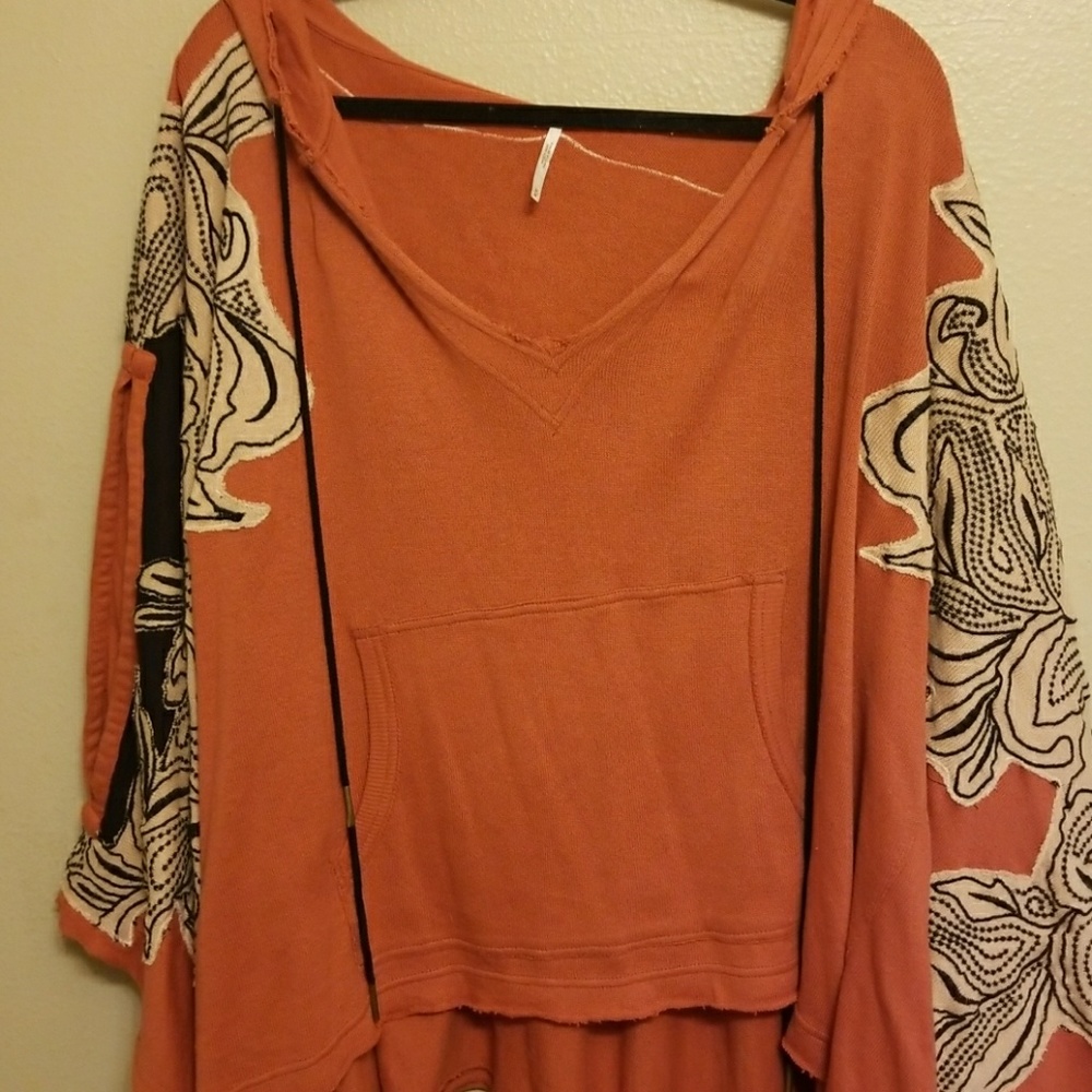 Free people bungalow embroidered poncho
