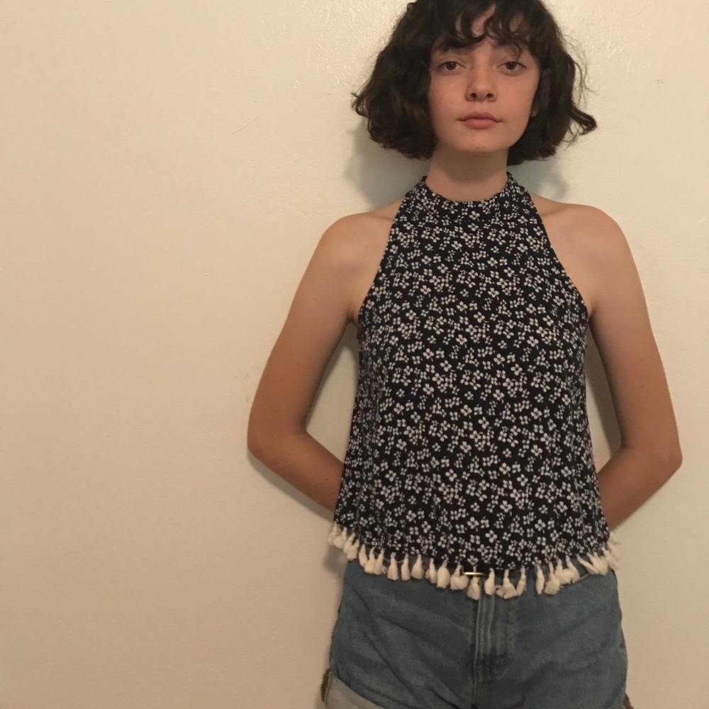 Floral Mock-Neck Tank