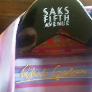 Multicolored, striped button down from Saks