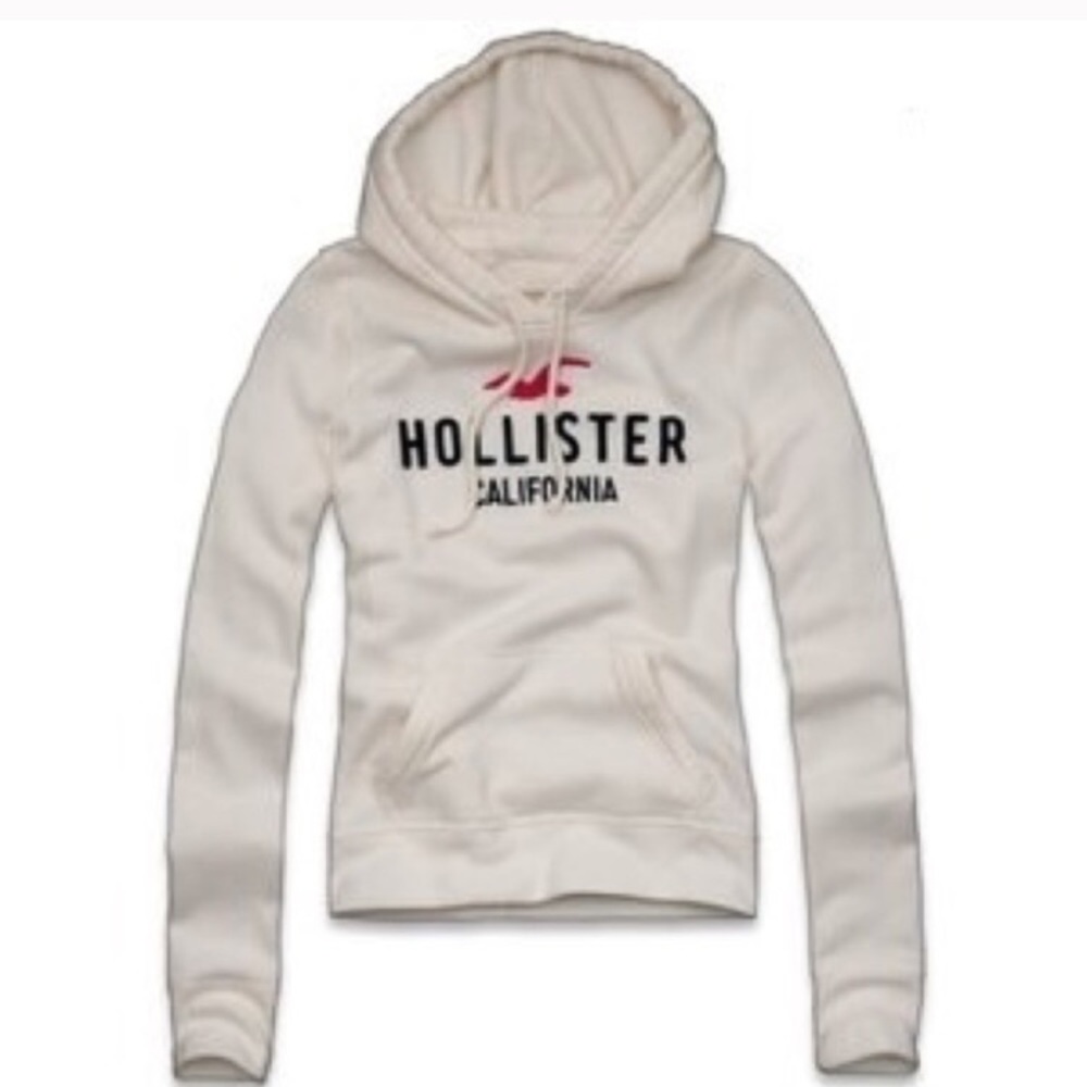 Hollister white hoodie