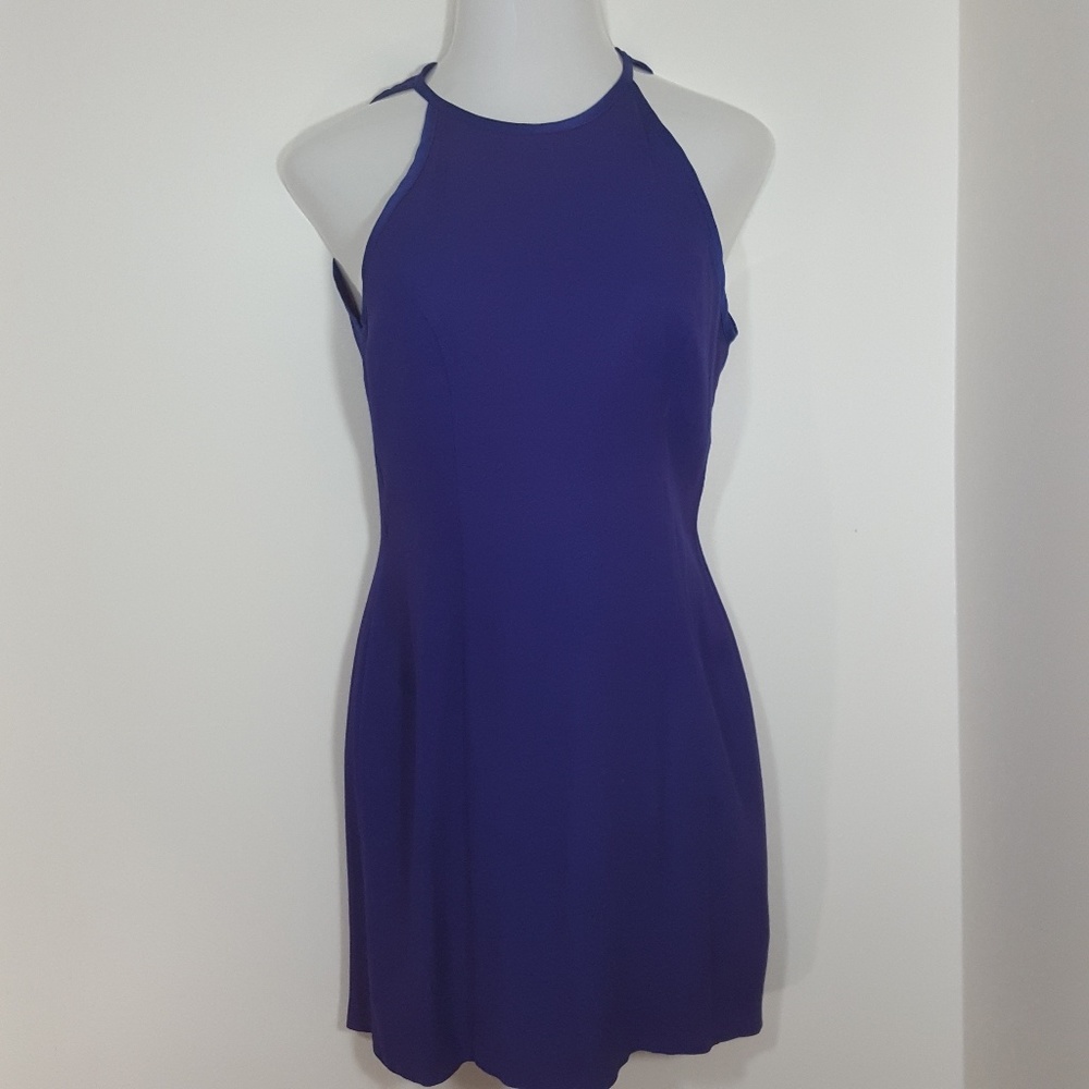 Blonde and MePurplebackless dress