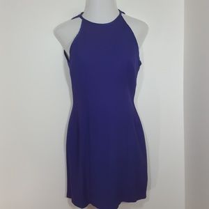Blonde and MePurplebackless dress