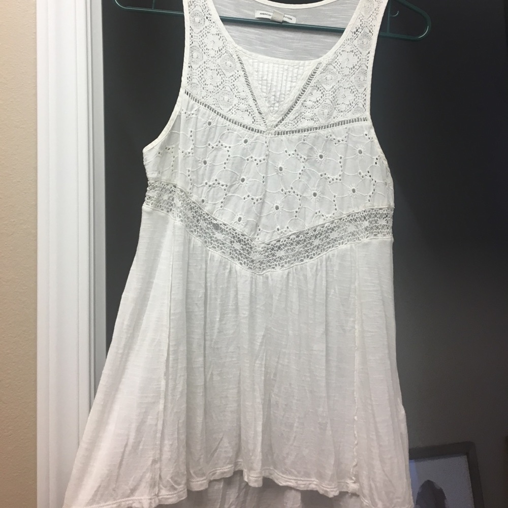 White lace top. Size Small