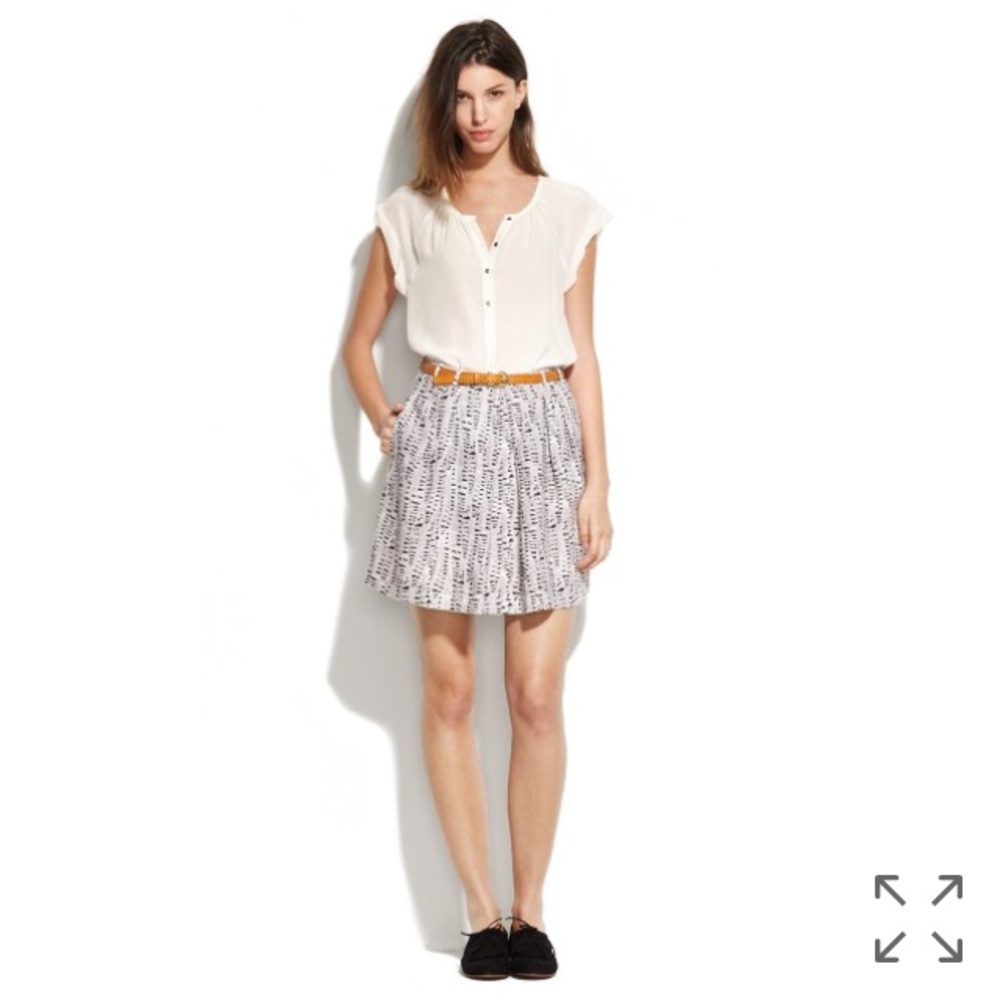 Madewell Cloudtrail Kickpleat Skirt NWOT