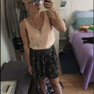 Summer skirt with floral and bunny print