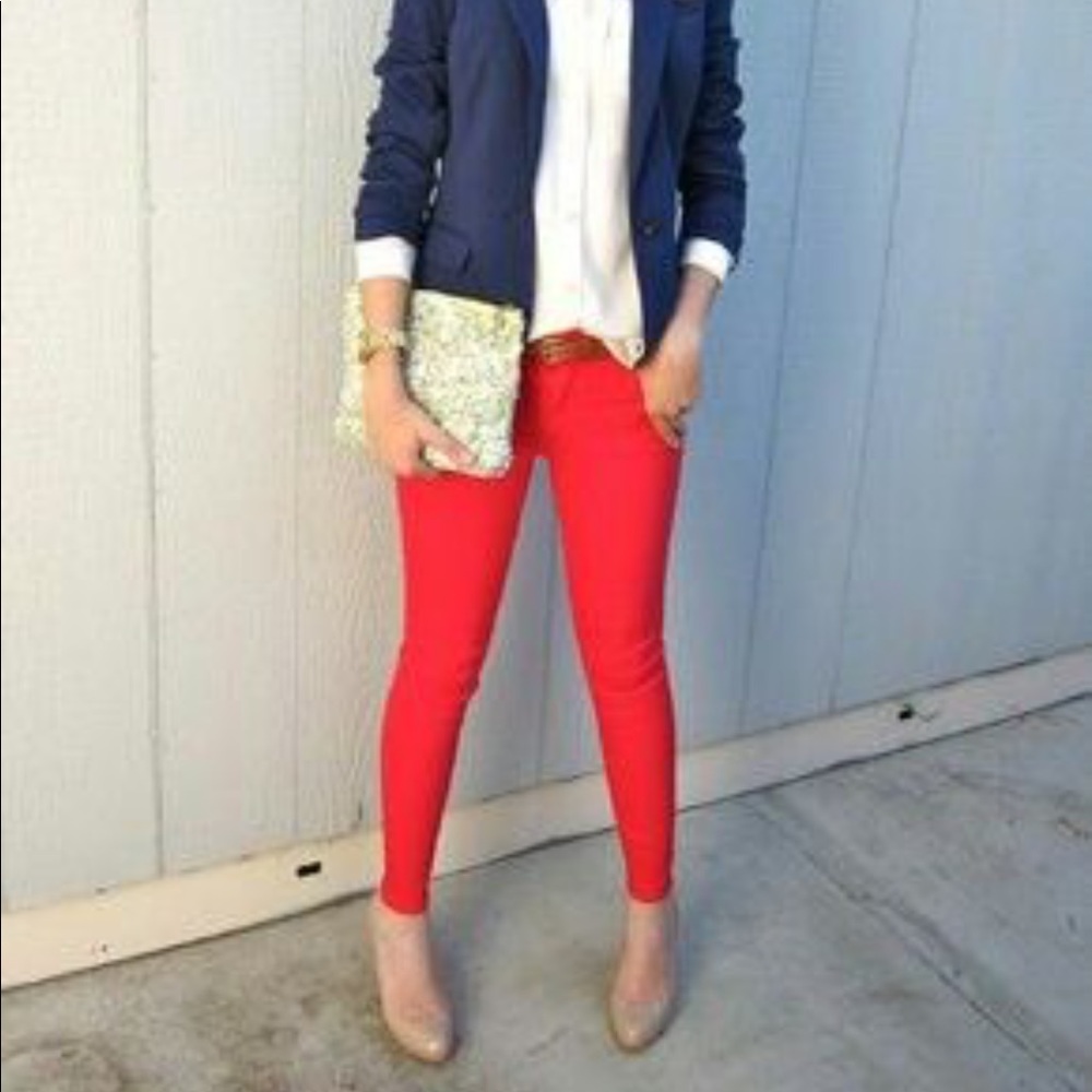 Marc Jacobs Red Skinny Jeggings