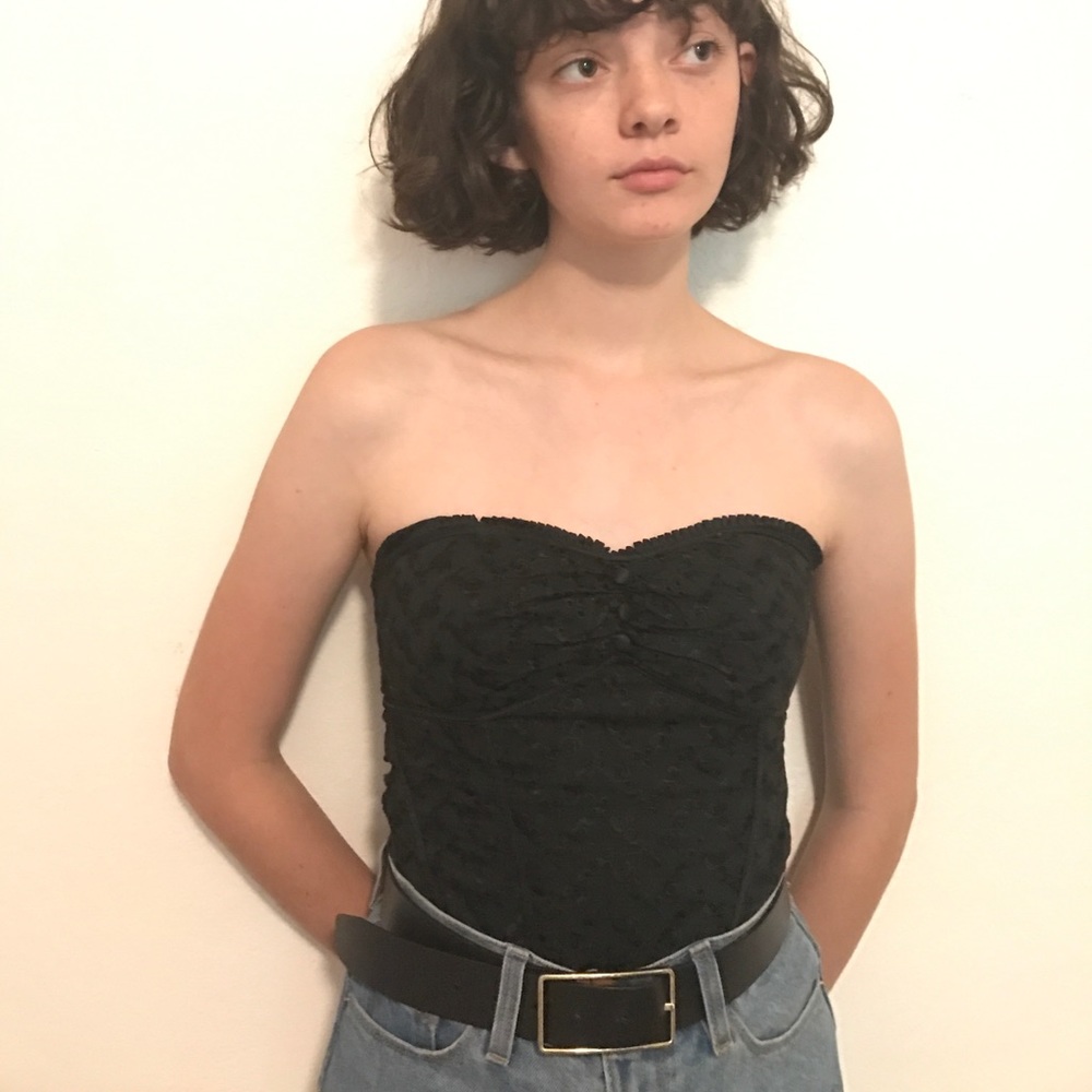 Black Strapless Tank