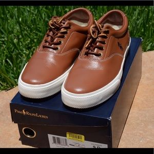 Polo Ralph Lauren Vaughn Leather Lace-up Sneakers