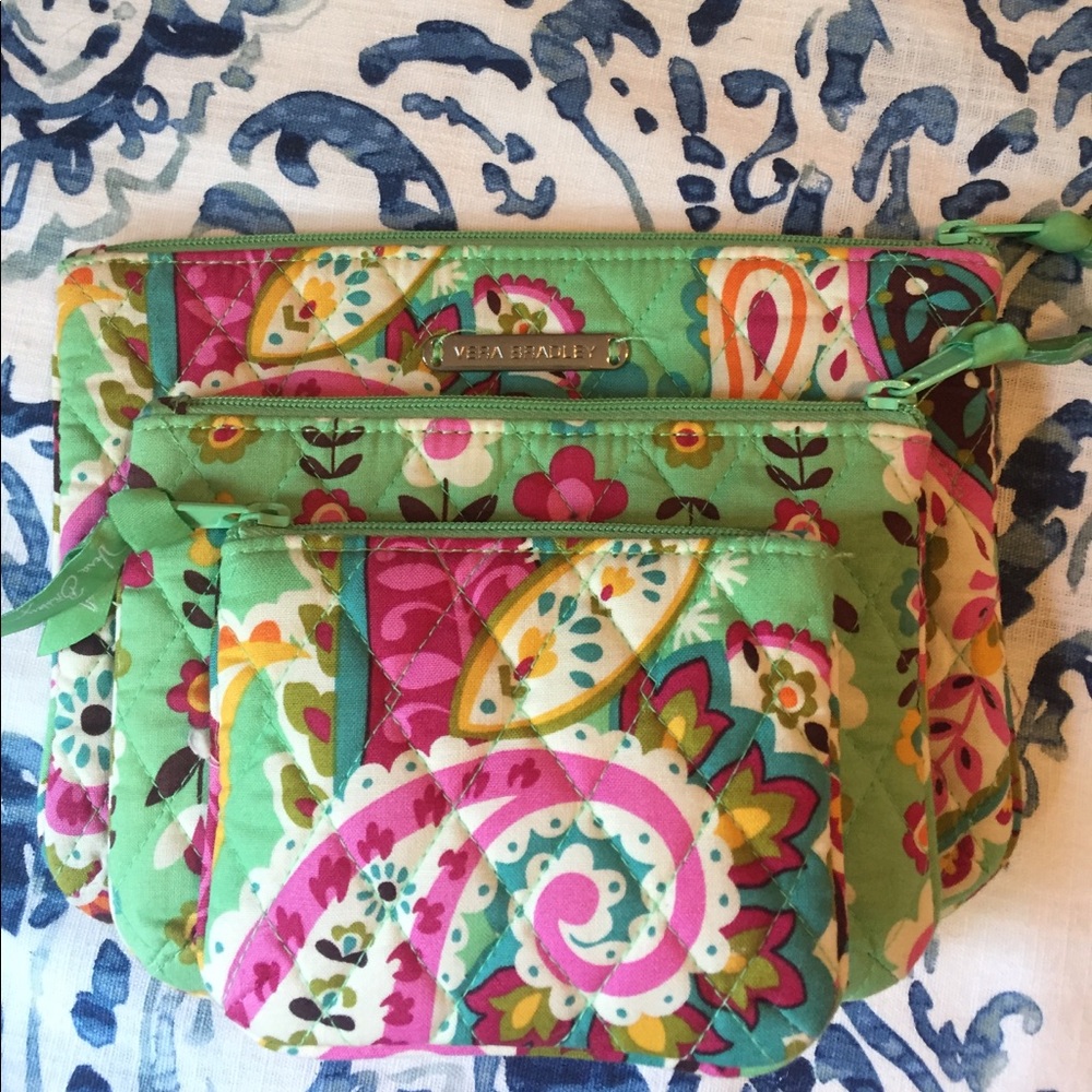 Set of 3 Vera Bradley cosmetic bags