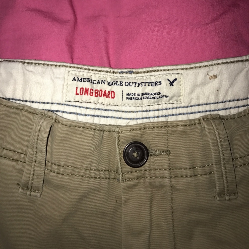 Men's American Eagle Khaki Longboard Shorts