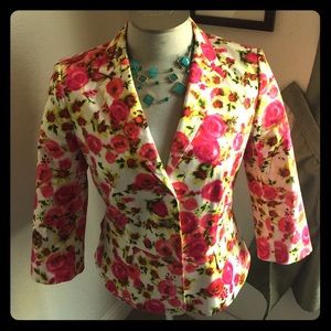 New Retro Ann Taylor Floral Jacket