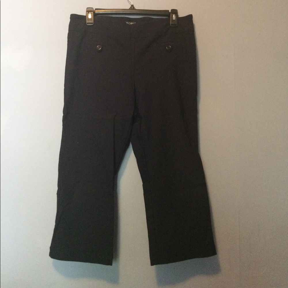 Navy Blue Capri Work Pants