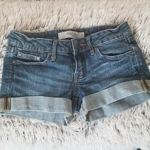 Basic Cuffed Denim Shorts.