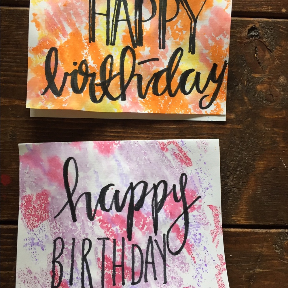 Tie-dye cards