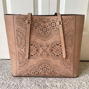 Like New Dusty Rose Purse with Cutout Detail