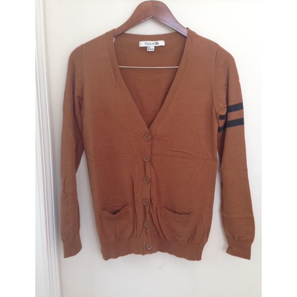 Taupe cardigan sweater