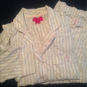 GUC Victoria's Secret PJ's, Size L, White/Silver