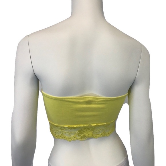 Yellow Contrast Lace Bandeau - Picture 3 of 3