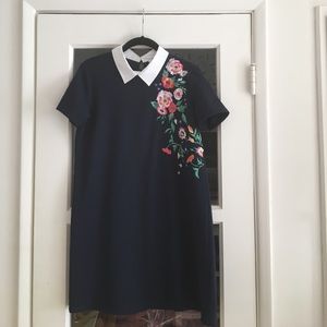 Zara shift dress with collar!