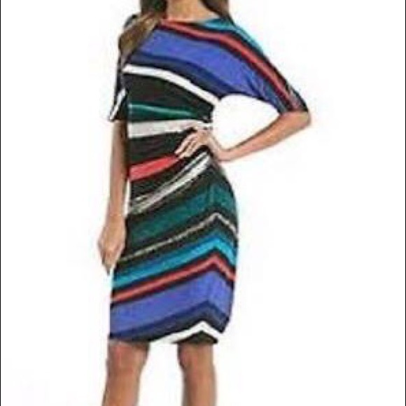 Evan Picone Abstract Ruched Dress - Picture 4 of 4