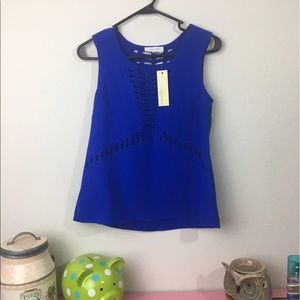 Sugarlips Cobalt Blue Tank with Cut-out decal