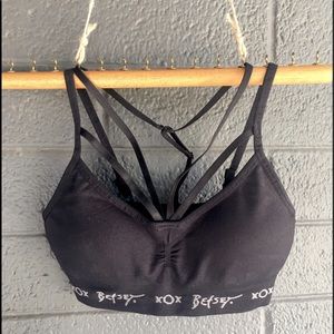 Betsey Johnson Cage Back Performance Sports Bra