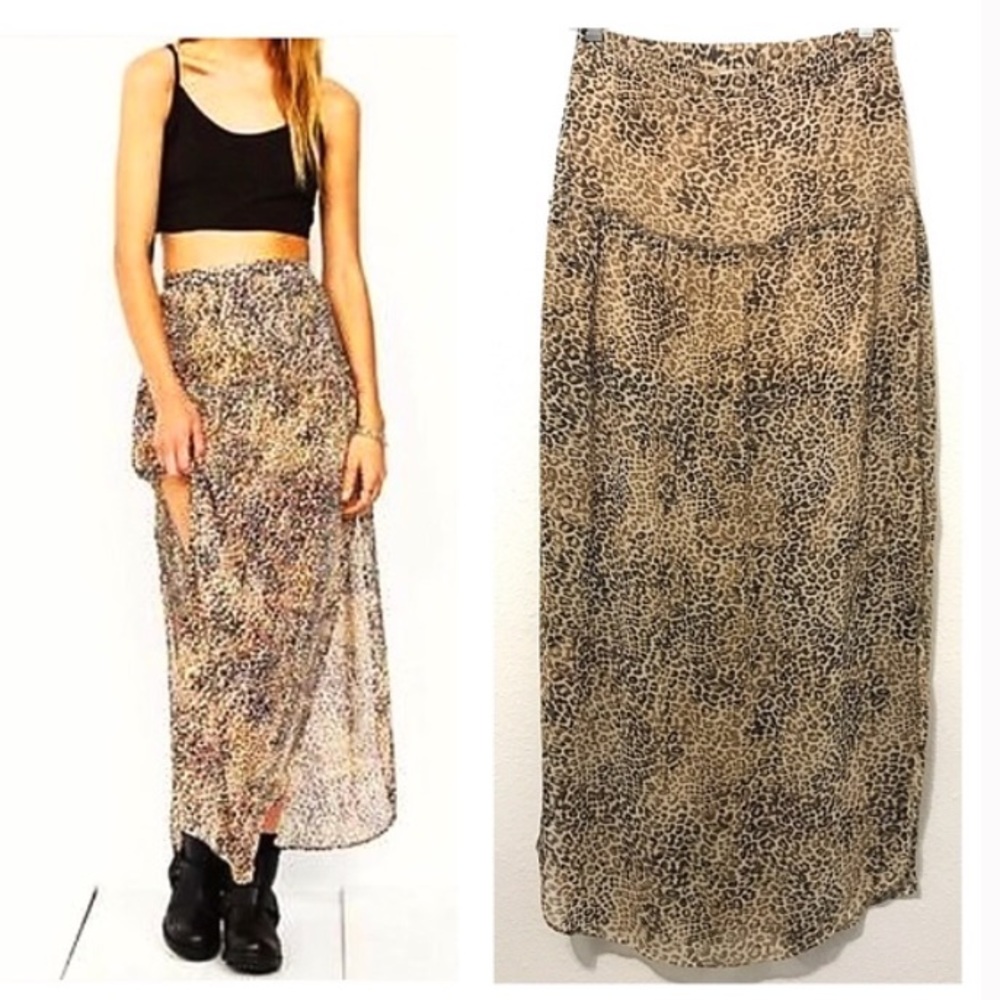 Urban outfitters Boho sheer maxi skirt