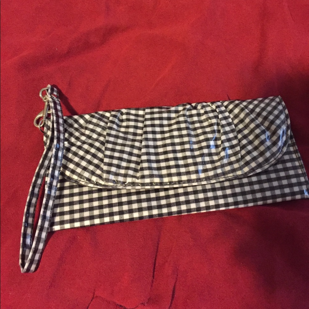 Plaid wristlet